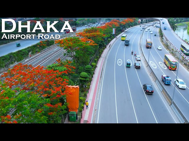 Dhaka City Beautiful Airport Road | Drone View | Raid Vlogs