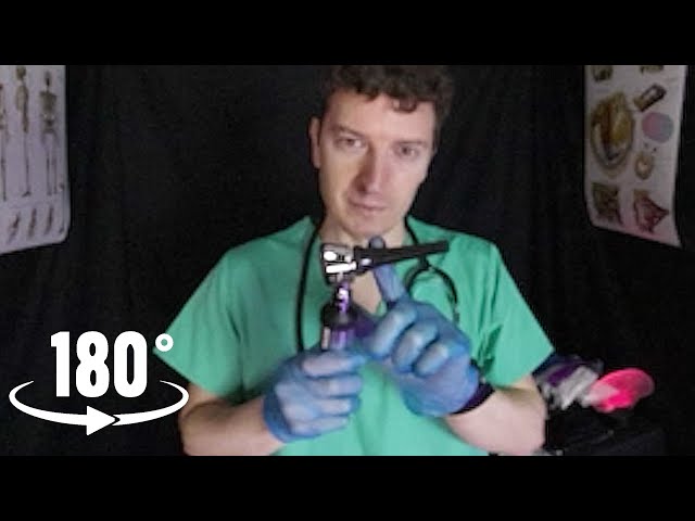 ASMR VR180 | Ear Wax Removal 👂 Ear Cleaning, Otoscope, Ear Drops 😴