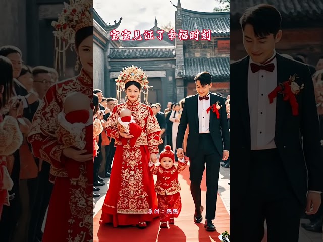 The baby witnessed the happiest moment of wedding scene. I wish the couple a happy marriage. Come