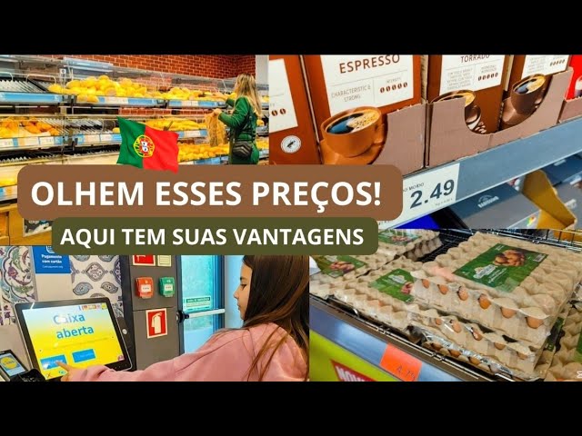 COMPRAS no MERCADO Aldi e Lidl, vlog rotina morando em Portugal