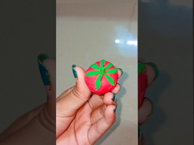 Clay art, Satisfying & Creative dough ❤️😍 aha tamatar bade mazedaar #shorts #shortvideo #video