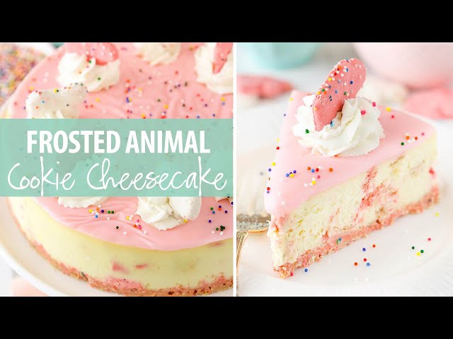 Frosted Animal Cookie Cheesecake