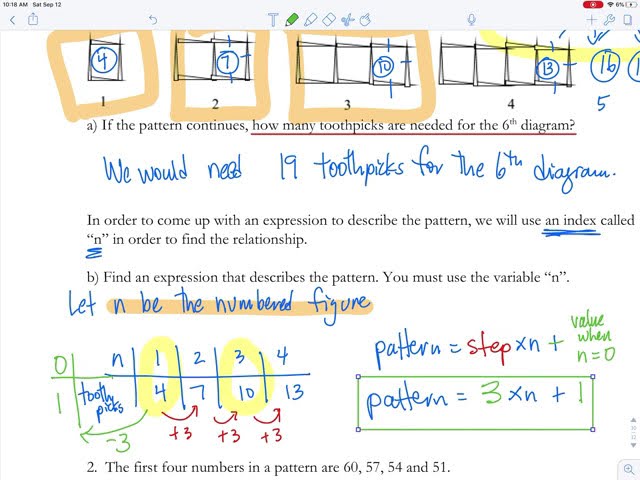 Unit 1 - Exponents: Lesson 1.6 - Problem Solving with Patterns and Organized Counting