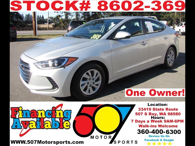 2018 Hyundai Elantra SE STK: 8602-369