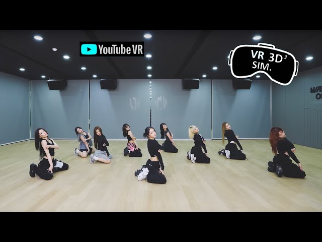 [VR] Kep1er l 'Straight Line' Dance Practice (Simulated VR 3D)