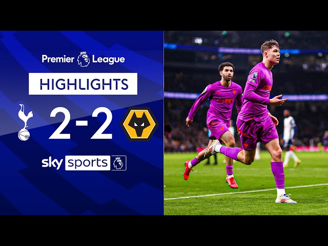 Strand Larsen's late equaliser mounts pressure on Postecoglou | Tottenham 2-2 Wolves | PL Highlights