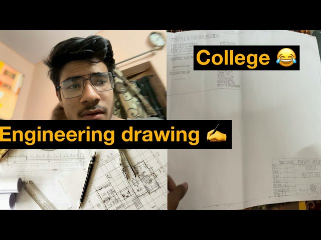 College ka best subject 😂 *Engineering Drawing*| VLOG NO.38