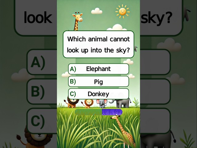 Which animal cannot look up into the sky? #quiz #facts #animalfacts #animal