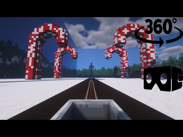 Xmas Coaster 2020 in Minecraft | ( 360° Video VR )