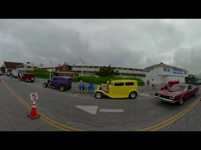 Cruisin Ocean City Inlet Car Show 2018 Thurs 9AM (4K 360 VR)