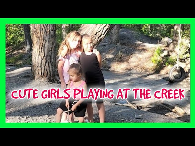 CUTE GIRLS PLAYING AT THE CREEK || SUMMER IN ALASKA #outdooractivitiesforkids #alaska