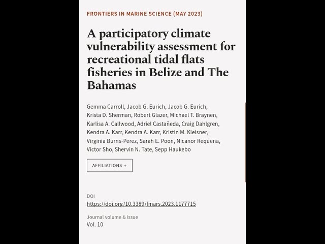 A participatory climate vulnerability assessment for recreational tidal flats fisheri... | RTCL.TV