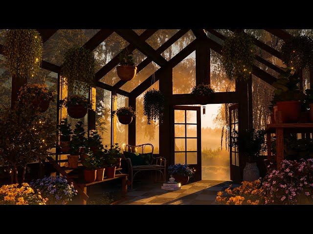 Greenhouse Ambience | Calming Birdsong, Wind Chimes, Peaceful Nature Sounds