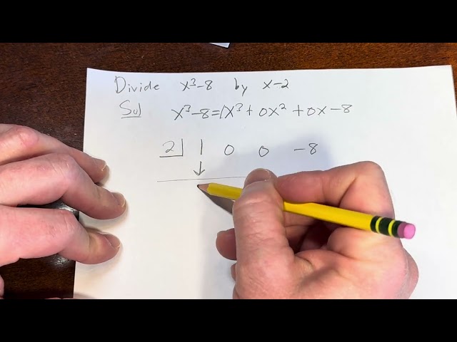 Divide x^3 - 8 by x - 2 using Synthetic Division || Example with Missing Terms