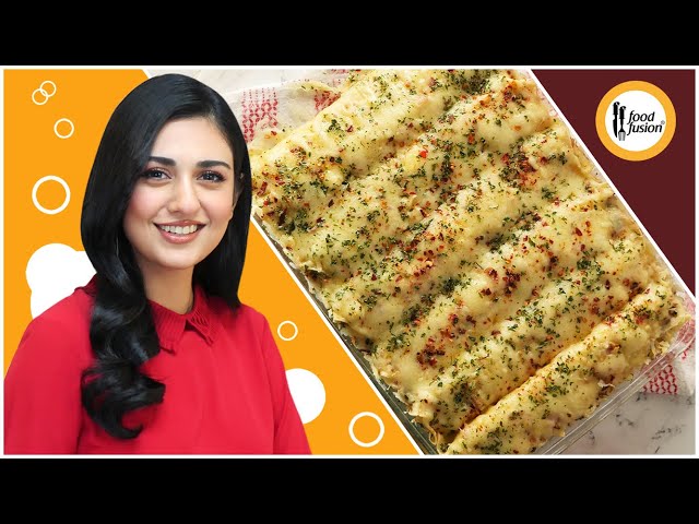 Creamy Chicken & Mushroom Stuffed Crepes Recipe with Sarah Khan - Food Fusion