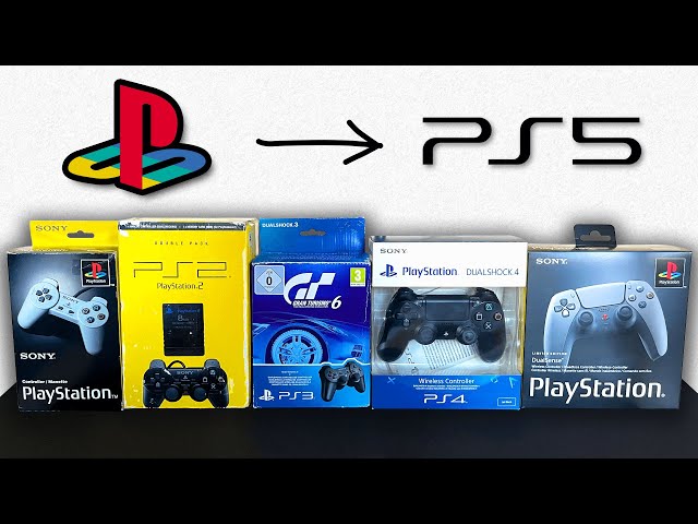 Unboxing the Evolution of the PlayStation Controller | PS1, PS2, PS3, PS4, PS5 + Gameplay