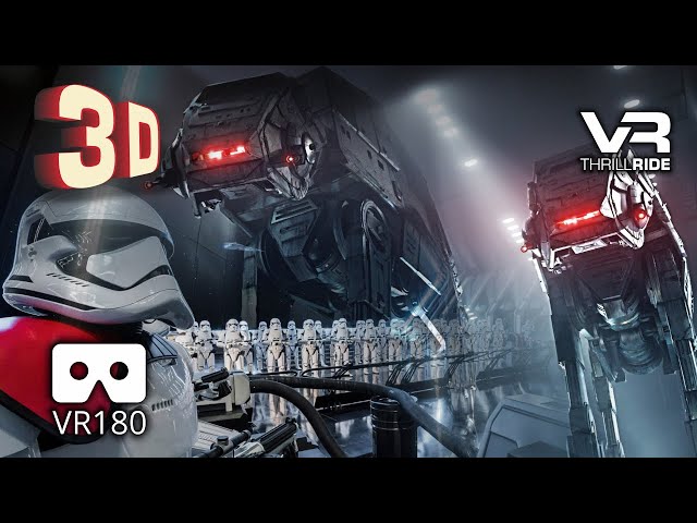 3D - ESCAPE the FIRST ORDER in Star Wars: Rise of the Resistance! insane VR180 3D POV