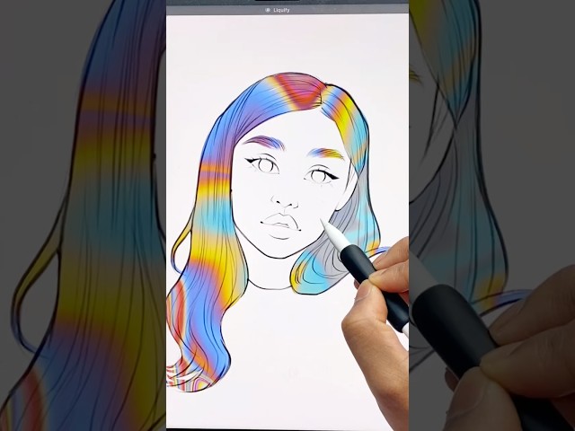 Random Colors TRANSFORM My Drawing…(Huge Fail) 😳🌈 #drawing #artchallenge #satisfying