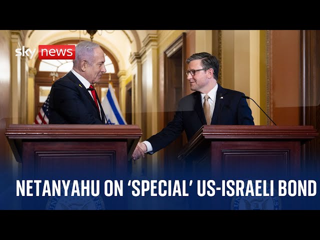 Netanyahu and House Speaker Mike Johnson hold news conference