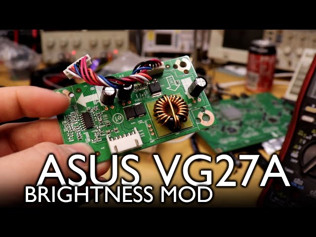 ASUS VG27A brightness mod -  dimmer & wider range with a brightness knob