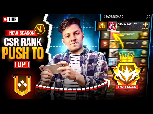 NEW SEASON CSR 😎 PUSH TO TOP 1 GRANDMASTER 😎👽 #shorts #shortsfeed #shortslive #freefire #raistar