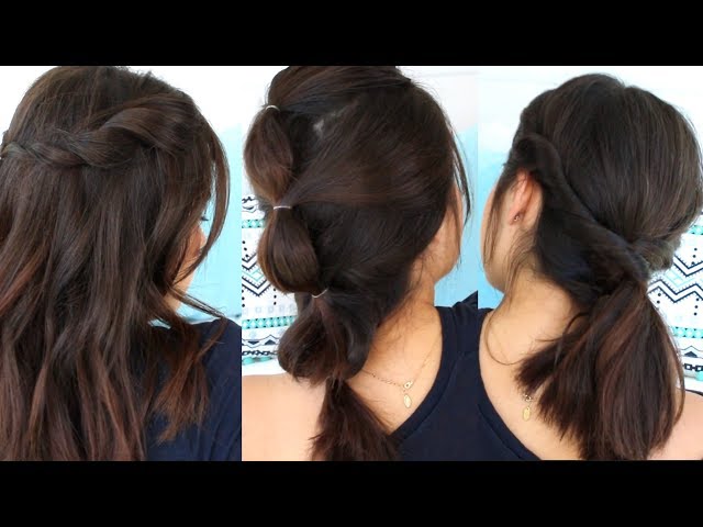 EXTRA EASY No Heat Hairstyles For Short Hair | Back To School 2017