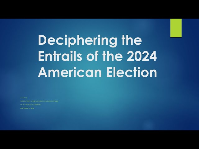 Deciphering the Entrails of the 2024 US Presidential Election.