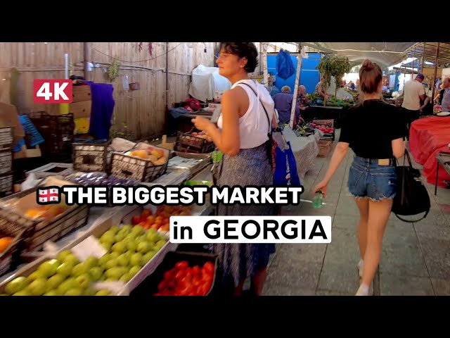 THE BIGGEST FOOD & CLOTHING MARKET IN GEORGIA for locals | WALKING TOUR 4K