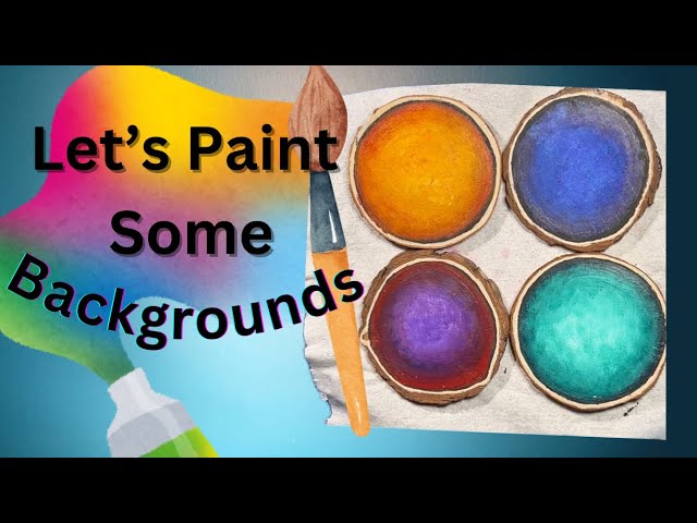 🎨🖌️Let’s paint some backgrounds | Painting on Wood | She shows her face 😜