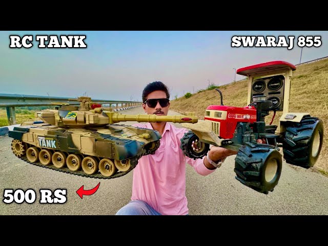 Rc Swaraj 855 Tractor Vs Rc High Speed Military Tank Unboxing