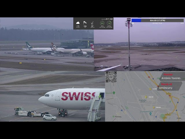 🔴LIVE [12 feb. 2025] Runway & Gate Views with ATC at Zürich Airport! #Liveplanespotting