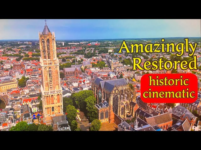 The restored Dom Tower is reopened on November 9, 2024! (Utrecht, Netherlands) 4K HDR drone