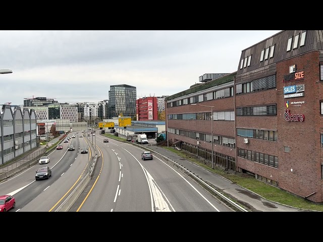 [Stock Video] Oslo Norway Footage Of Overpass On Highway. Free To Use How You Like, No Attribution.