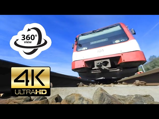 360° camera under train in Austria (4K)