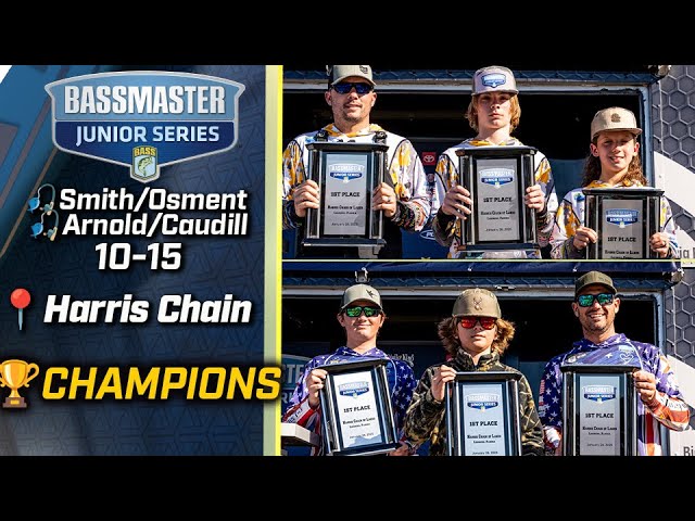 Tied for the win at 2025 Bassmaster Junior Series on Harris Chain