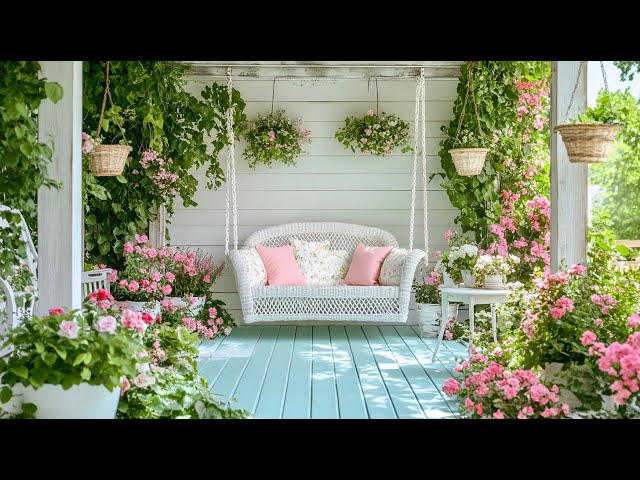 Outdoor Living Room Flower Garden Landscape 2025: Swing Chair Ideas!