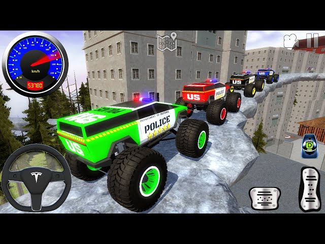 Juegos De Carros - Police Monster Trucks Impossible Driver #2 - Car Extreme Racing Android Gameplay