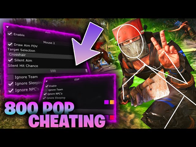 POV: Rust Cheater using the BEST Cheats on Rustoria 800 POP