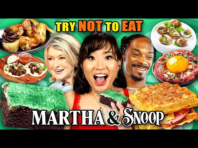 Try Not To Eat - Martha & Snoop's Most Delicious Recipes!