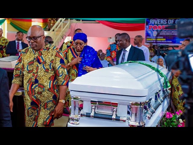 See What As Wike & Fubara Meet At Friend Burial In Bayelsa And What Fubara Said To Nyesom Wike