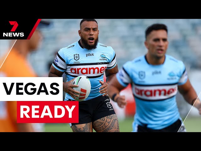 Cronulla Sharks land in Vegas, Gun Suns prodigy injured, Aussies take on England | 7NEWS