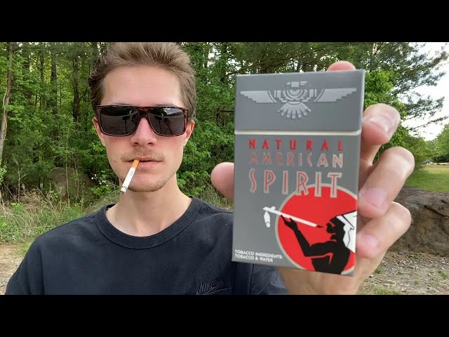 Smoking an American Spirit Gray Cigarette - Review