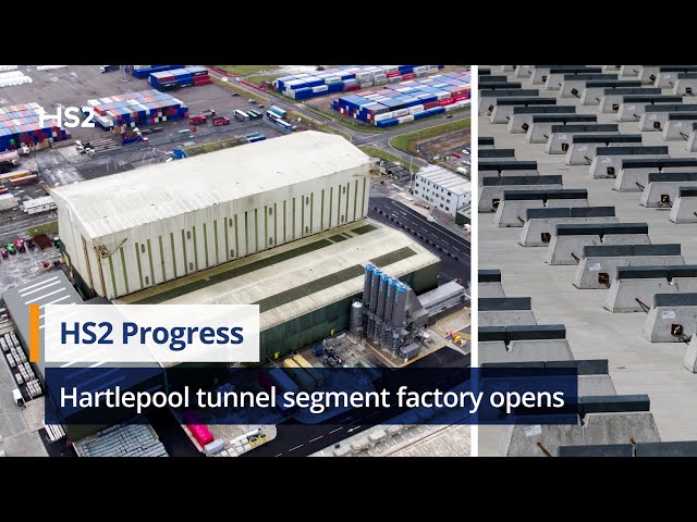 Production of HS2 London tunnel segments underway at new facility in Hartlepool