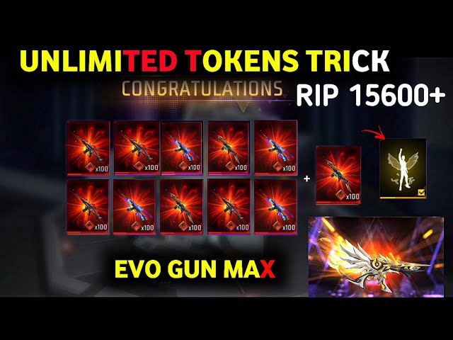 EVO GUN MAX TRICK || UNLIMITED EVO GUN TOKENS TRICKS ||✅ EVO VAULT EVENT FREE FIRE #freefire