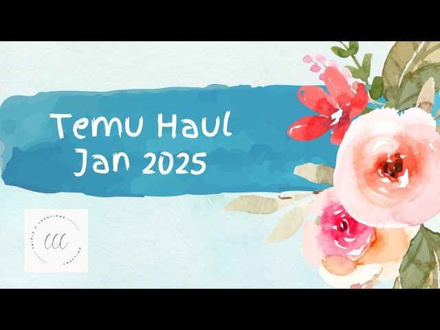 Temu Craft Haul January 2025