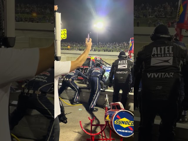 Ty Majeski & Tanner Gray Pit Stop Craftsman Truck Series TSport 200 Lucas Oil Raceway 2023 Fan View