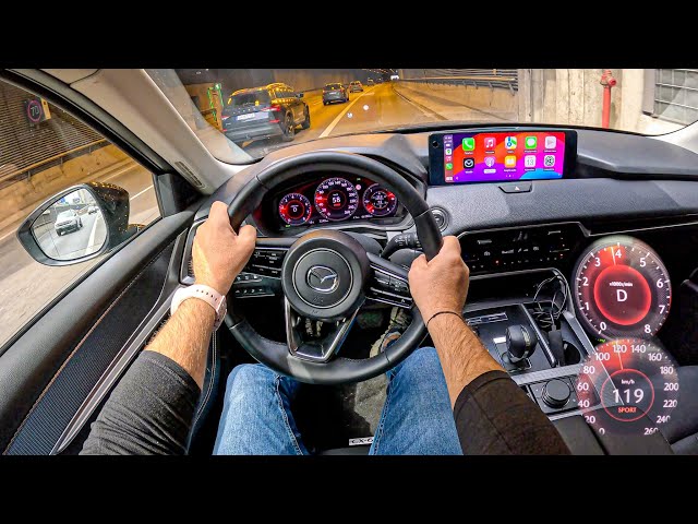 NEW Mazda CX-60 2024 [2.5 e-Skyactiv 328hp] |0-100| POV Test Drive #2091 Joe Black