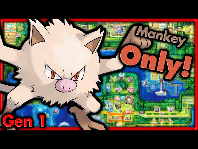 Can I Beat Pokemon Red with ONLY Mankey? 🔴 Pokemon Challenges ► NO ITEMS IN BATTLE