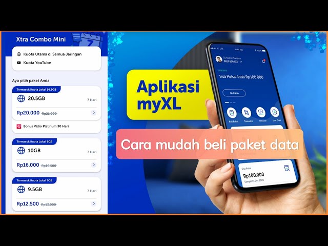 Cara beli paket di aplikasi myxl pakai Dana | paket xl xtra combo mini