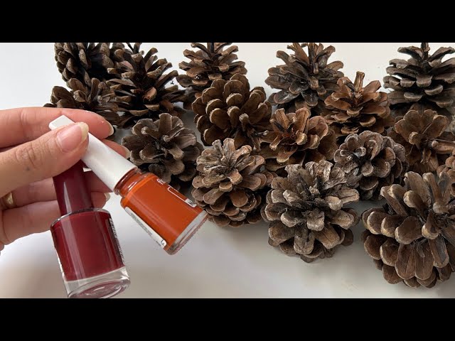 Look What I Did With Nail Polish and Pine Cones!